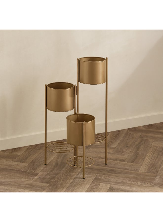Home Box Metal Planter Stand - Gold - For Indoor Plants - Image 2